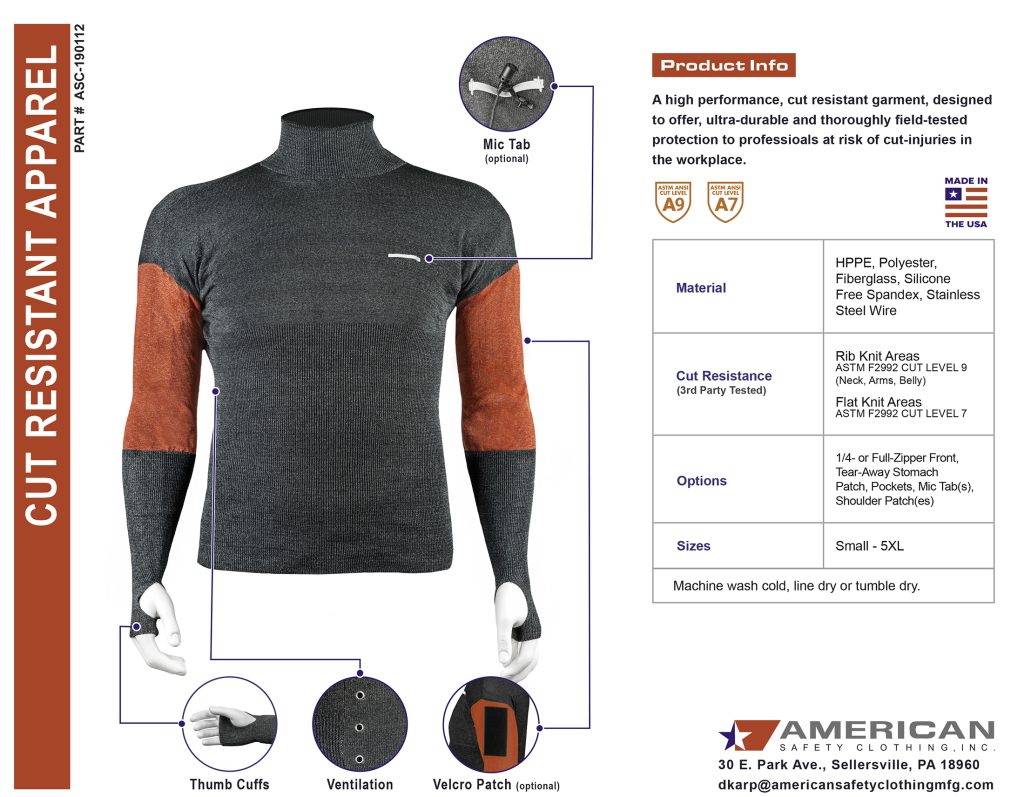 Product spec sheet design